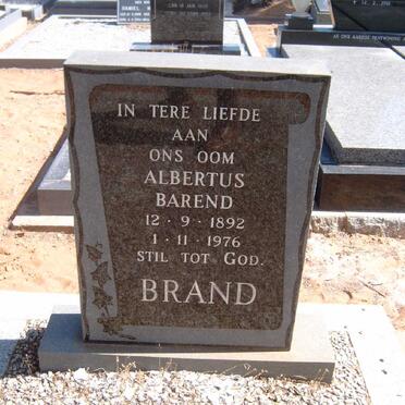 BRAND Albertus Barend 1892-1976