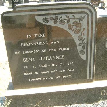 COETZEE Gert Johannes 1896-1970 &amp; Christina Hendriena EHLERS 1886-1976