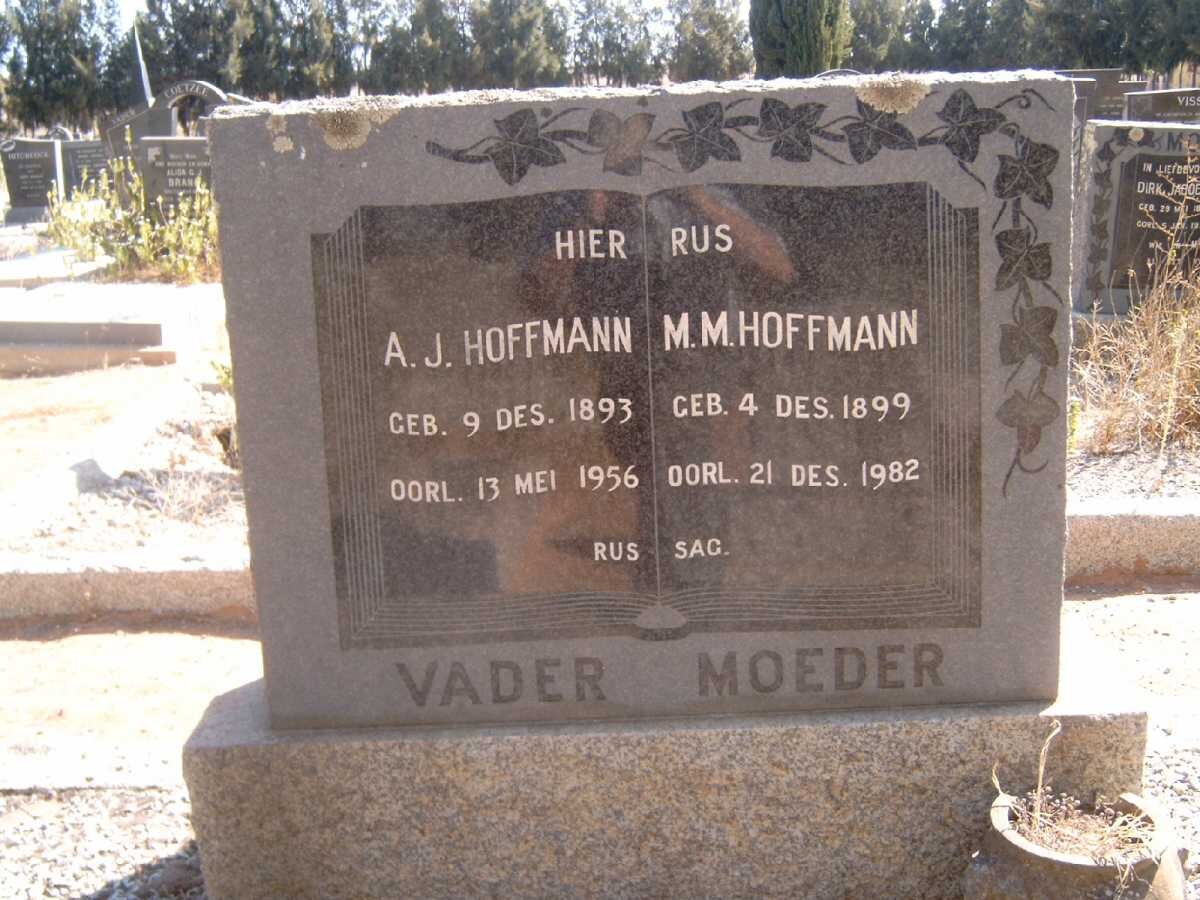 HOFFMANN A.J. 1893-1956 &amp; M.M. 1899-1982