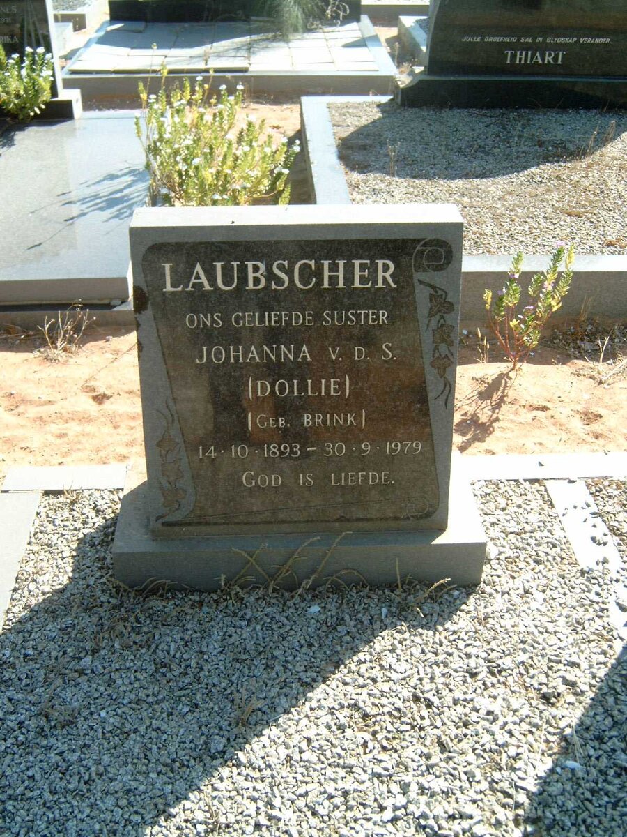 LAUBSCHER Johanna v.d.S. nee BRINK 1893-1979