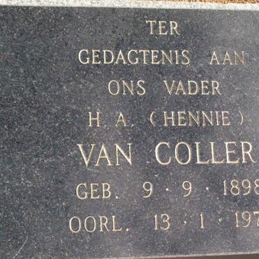 COLLER H.A., van 1898-1973