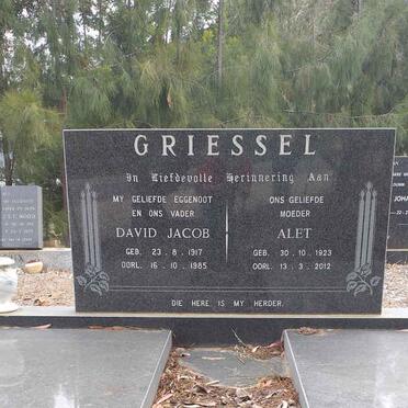 GRIESSEL David Jacob 1917-1985 &amp; Alet 1923-2012