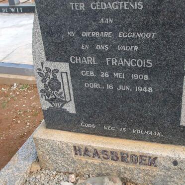 HAASBROEK Charl Francois 1908-1948