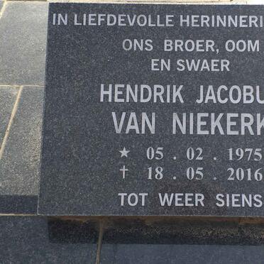 NIEKERK Hendrik Jacobus, van 1975-2016