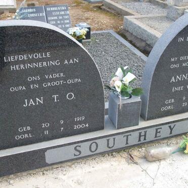 SOUTHEY Jan T.O. 1919-2004 &amp; Anna C.S. VAN ECK 1922-1996