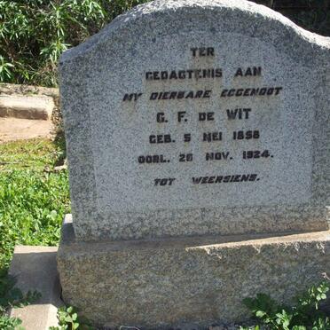 WIT G.F., de 1858-1924