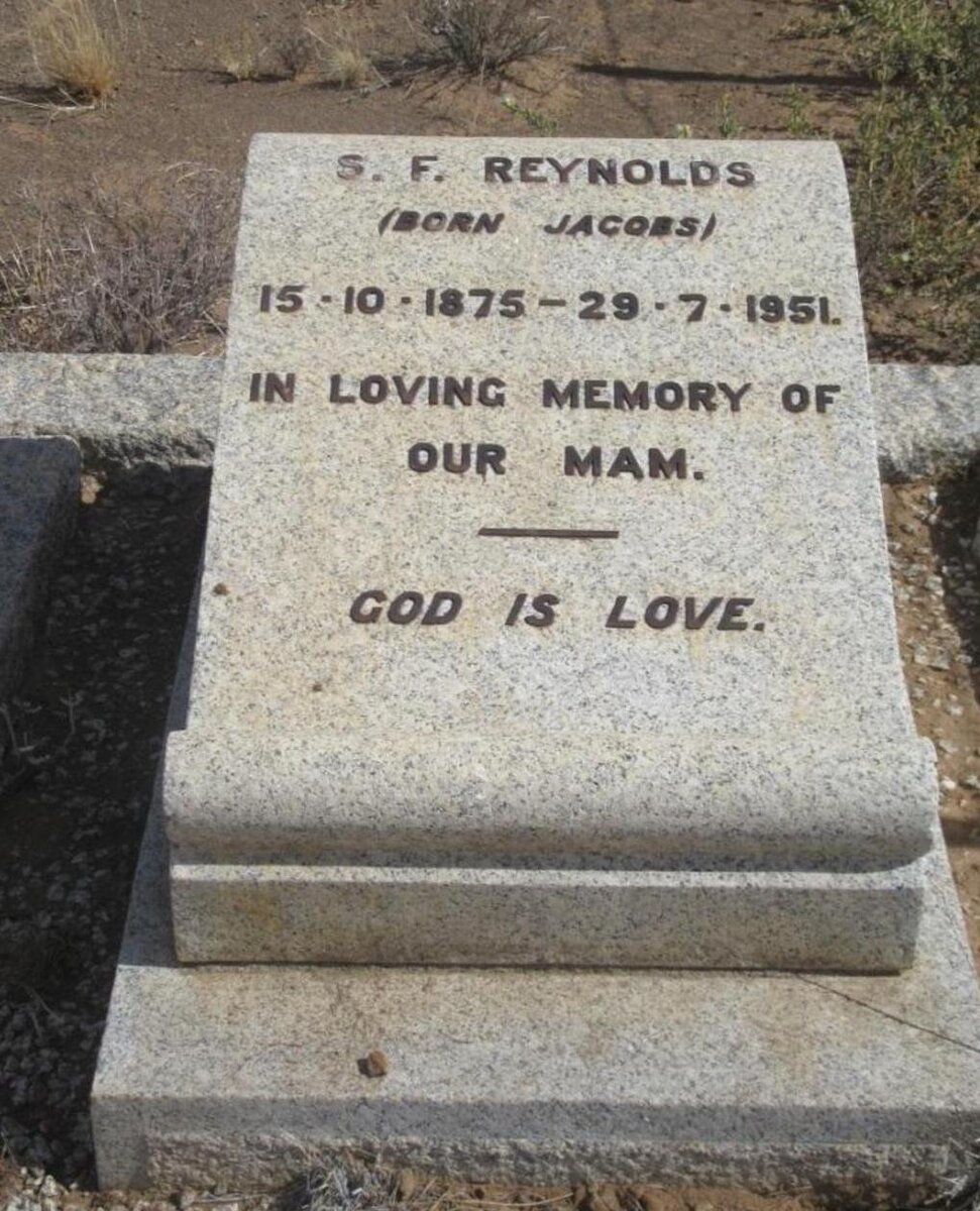 REYNOLDS S.F. nee JACOBS 1875-1951