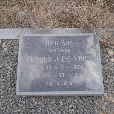 VRIES Petrus J., de 1880-1944