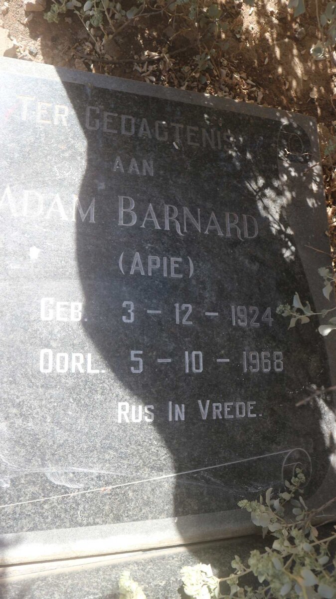 BARNARD Adam 1924-1968