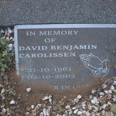 CAROLISSEN David Benjamin 1961-2002