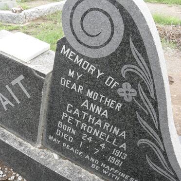 TAIT Anna Catharina Petronella 1913-1981