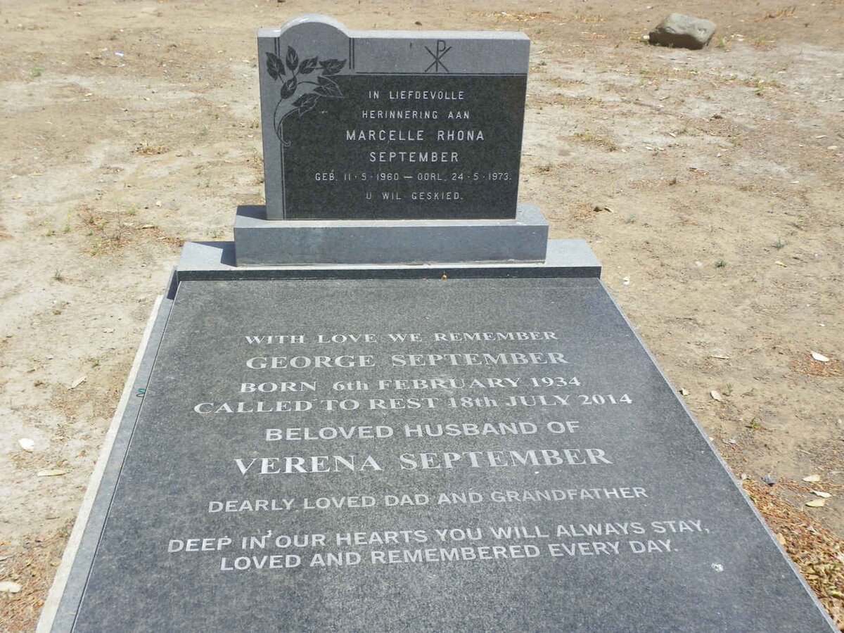 SEPTEMBER George 1934-2014 :: SEPTEMBER Marcelle Rhona 1960-1973