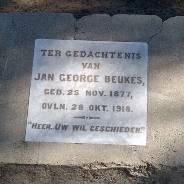 BEUKES Jan George 1877-1918