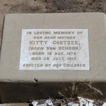 COETZEE Kitty nee VAN SCHOOR 1876-1917