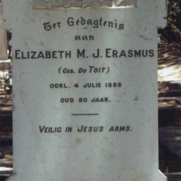 ERASMUS M.J. nee DU TOIT -1888