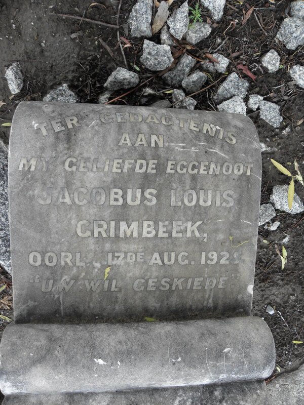 GRIMBEEK Jacobus Louis -1925