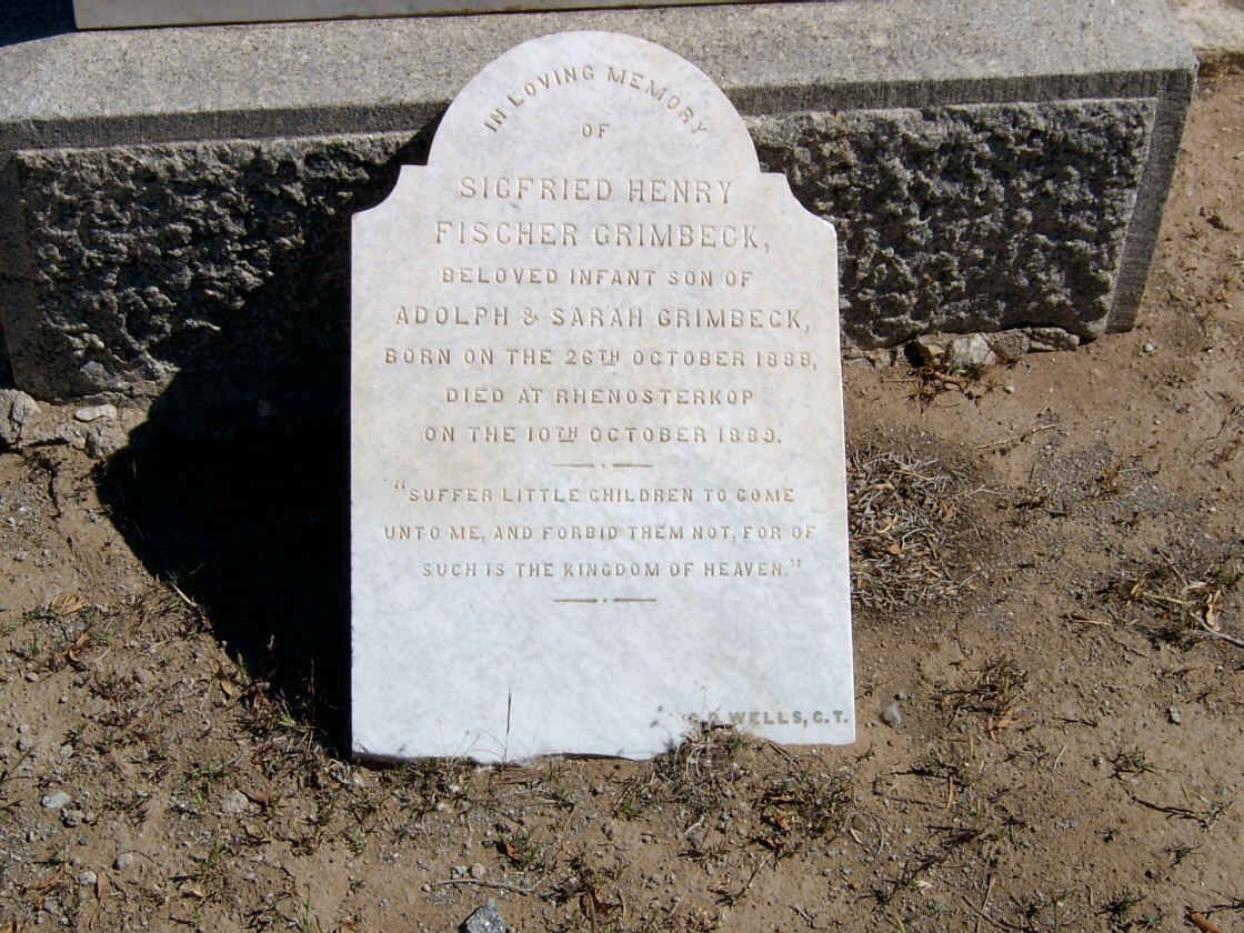 GRIMBECK Sigfried Henry Fischer 1888-1889