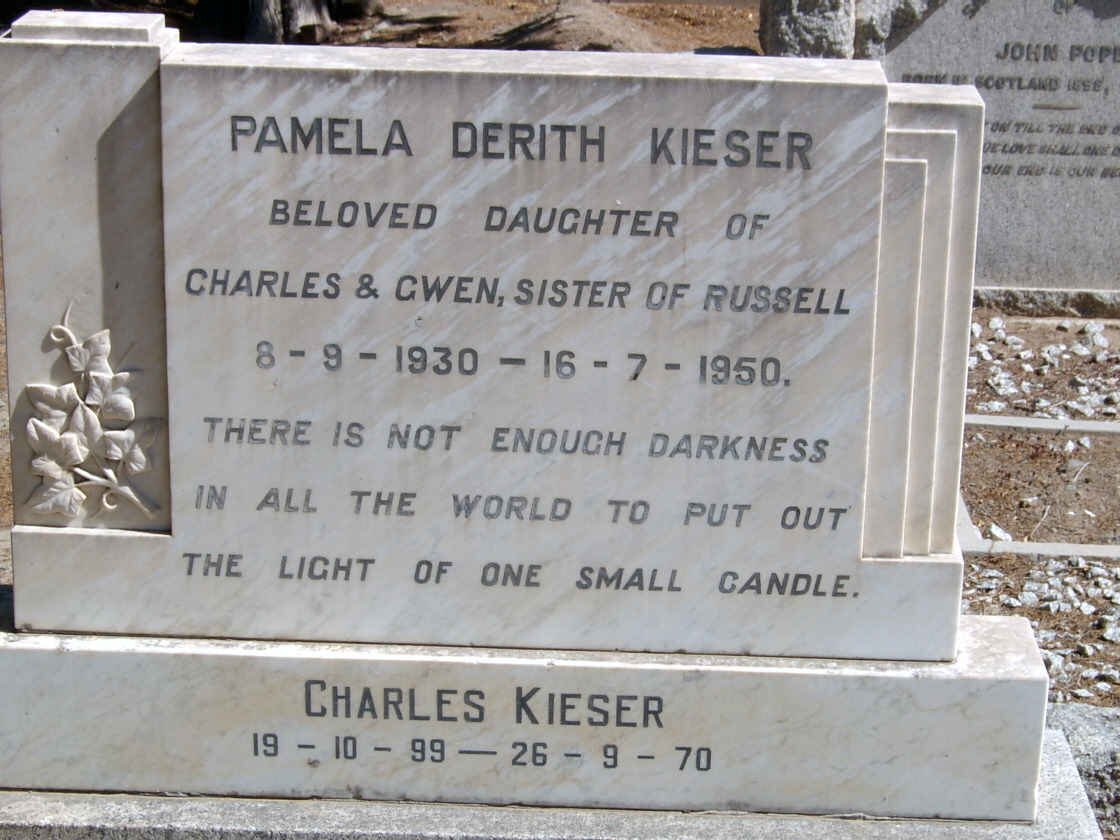 KIESER Charles 1899-1970 :: KIESER Pamala Derith 1930-1950