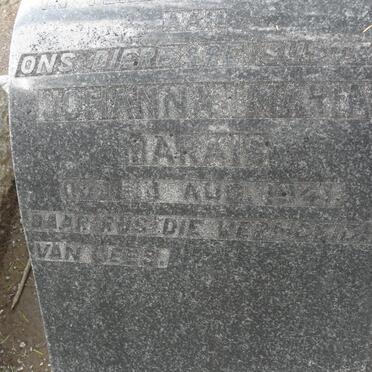 MARAIS Martha Magrita nee DE VILLIERS 1841-1928 :: MARAIS Johanna Maria -1941