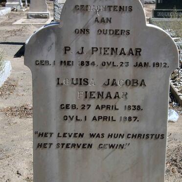 PIENAAR P.J. 1834-1912 &amp; Louisa Jacoba 1838-1887