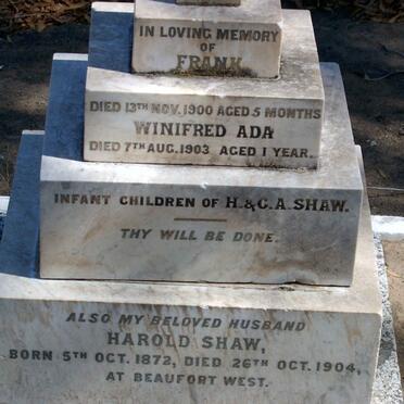 SHAW Harold 1872-1904 :: Frank -1900 :: SHAW Winifred Ada -1903