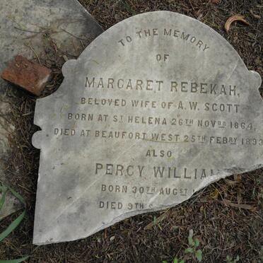 SCOTT Margaret Rebekah 1864-1893 :: ?? Percy William
