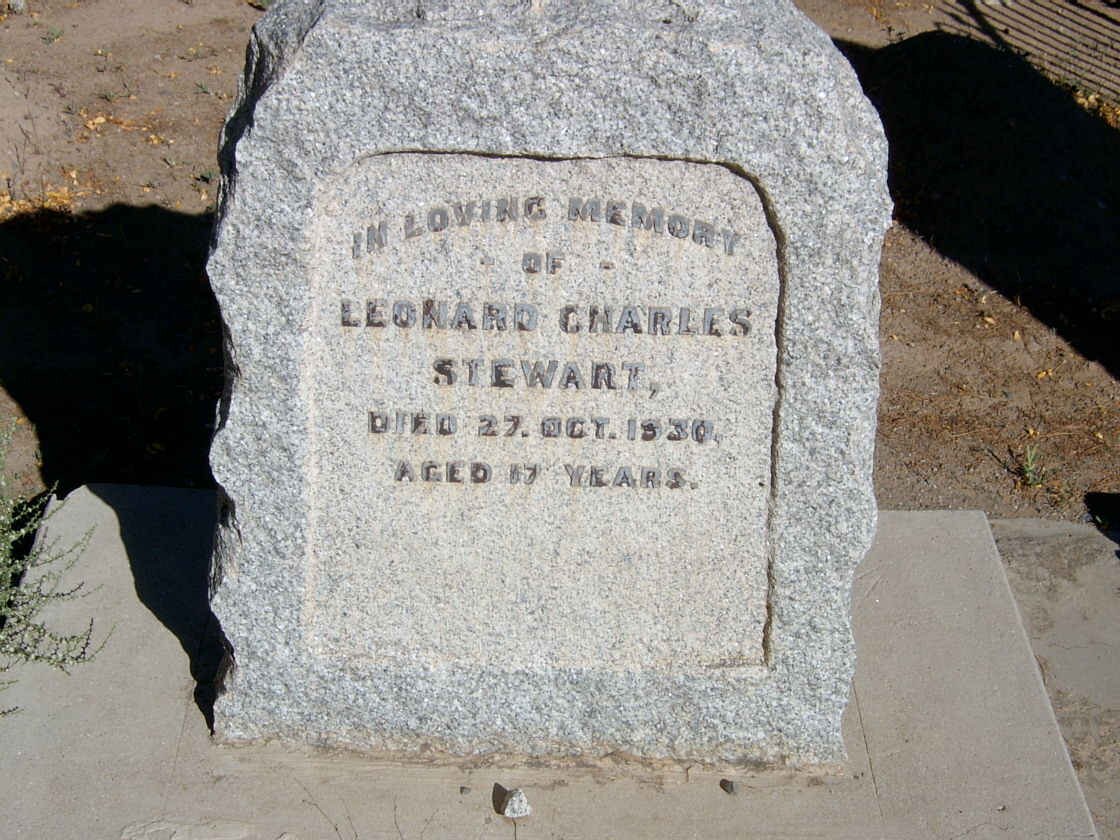 STEWART Leonard Charles -1930