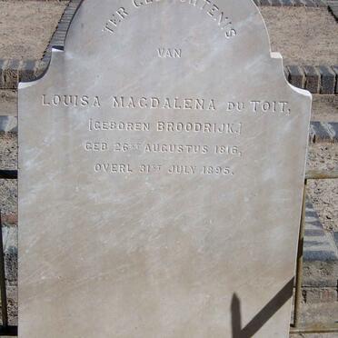 TOIT Louisa Magdalena, du nee BROODRIJK 1816-1895