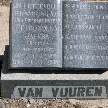 VUUREN Petronella Jacoba, van nee CONRADIE 1899-1965