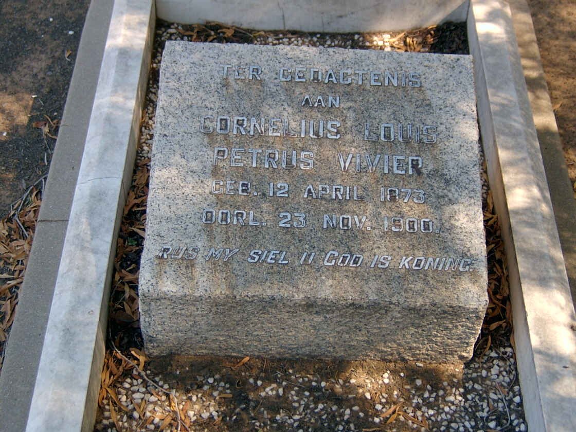 VIVIER Cornelius Louis Petrus 1873-1900