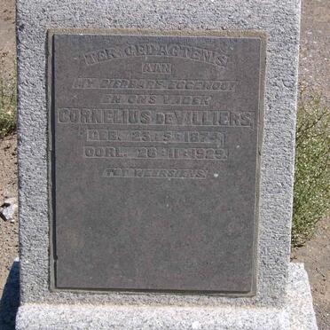 VILLIERS Cornelius, de 1874-1929