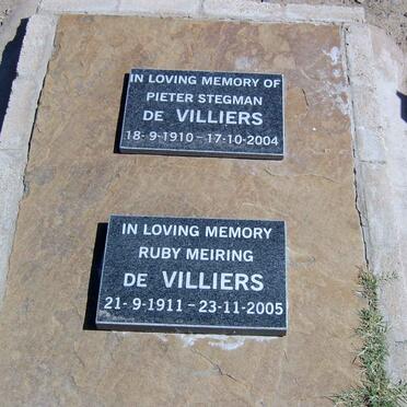 VILLIERS Pieter Stegman, de 1910-2004 &amp; Ruby Meiring 1911-2005
