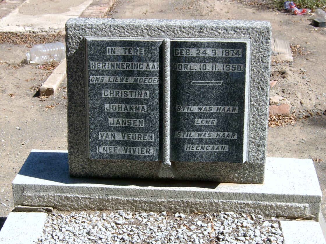 VEUREN Christina Johanna, Jansen van nee VIVIER 1874-1950