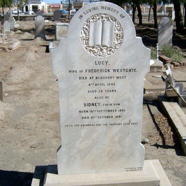 WESTGATE Lucy -1892 :: WESTGATE Sidney 1891-1891