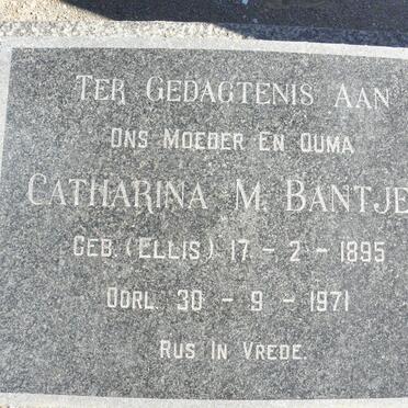 BANTJES Catharina M. nee ELLIS 1895-1971