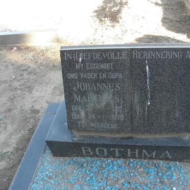 BOTHMA Johannes Marthinus 1912-1979