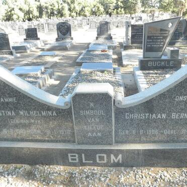 BLOM Christiaan Bernardus 1906-1963 &amp; Christina Wilhelmina VAN WYK 1903-1970 