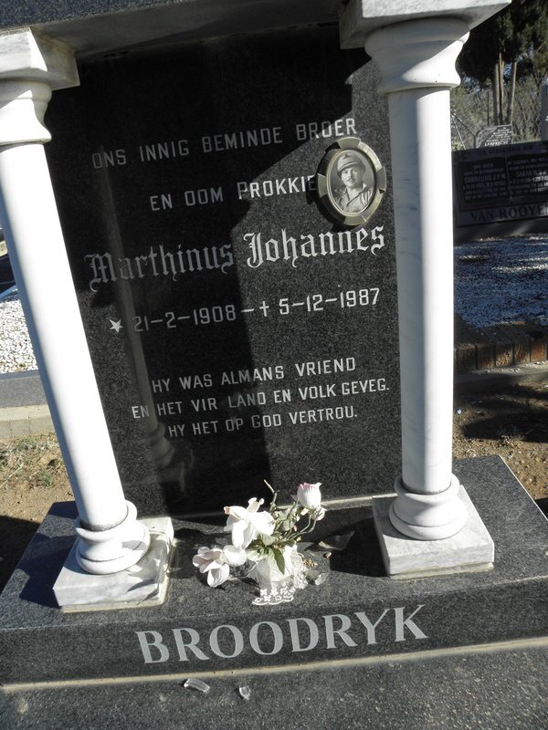 BROODRYK Marthinus Johannes 1908-1987