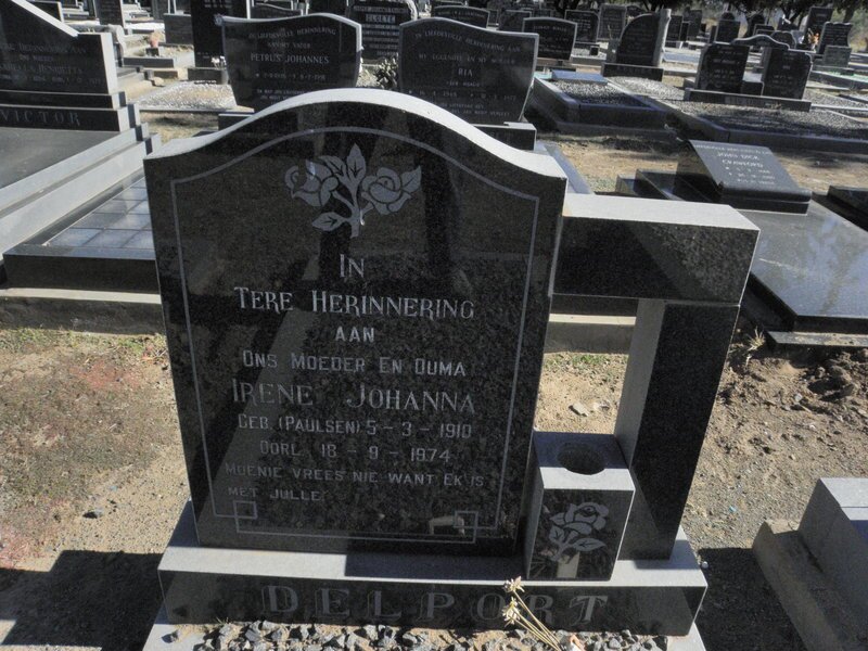 DELPORT Irene Johanna nee PAULSEN 1910-1974