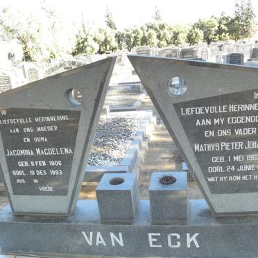 ECK Mathys Pieter Johannes, van 1903-1963 &amp; Jacomina Magdelena 1906-1993