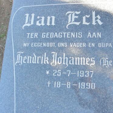 ECK Hendrik Johannes, van 1937-1990