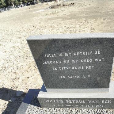 ECK Willem Petrus, van 1902-1976