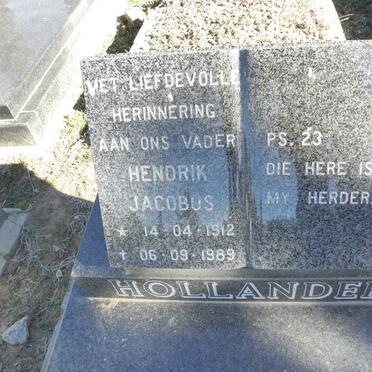 HOLLANDER Hendrik Jacobus 1912-1989