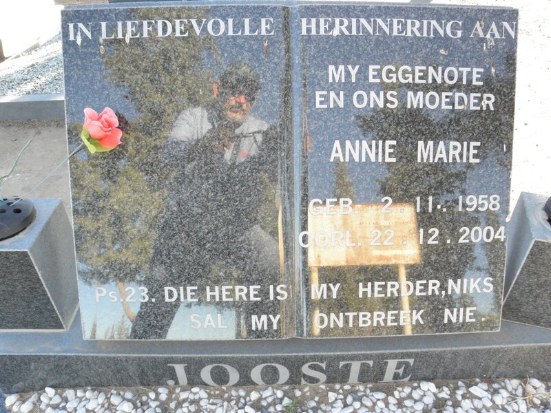 JOOSTE Annie Marie 1958-2004