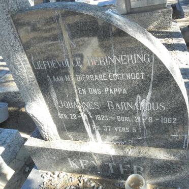 KEYTER Johannes Barnardus 1923-1962