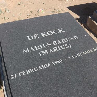 KOCK Marius Barend, de 1960-2013