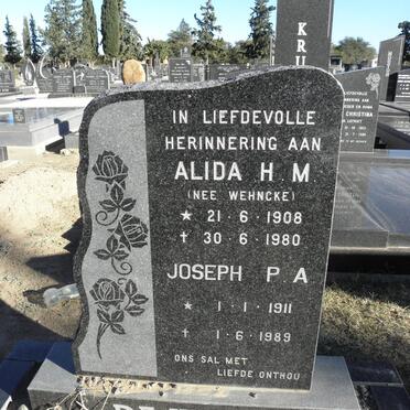 KLERK Joseph P.A., De 1911-1989 &amp; Alida H.M. WEHNCKE 1908-1980