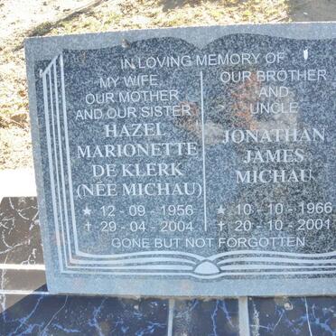 KLERK Hazel Marionette, De nee MICHAU 1956-2004 :: MICHAU Jonathan James 1966-2001