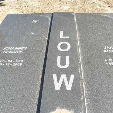 LOUW Johannes Hendrik 1931-2009 &amp; Jancey Adriaan 1937-2010