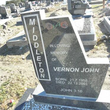 MIDDLETON Vernon John 1958-2001